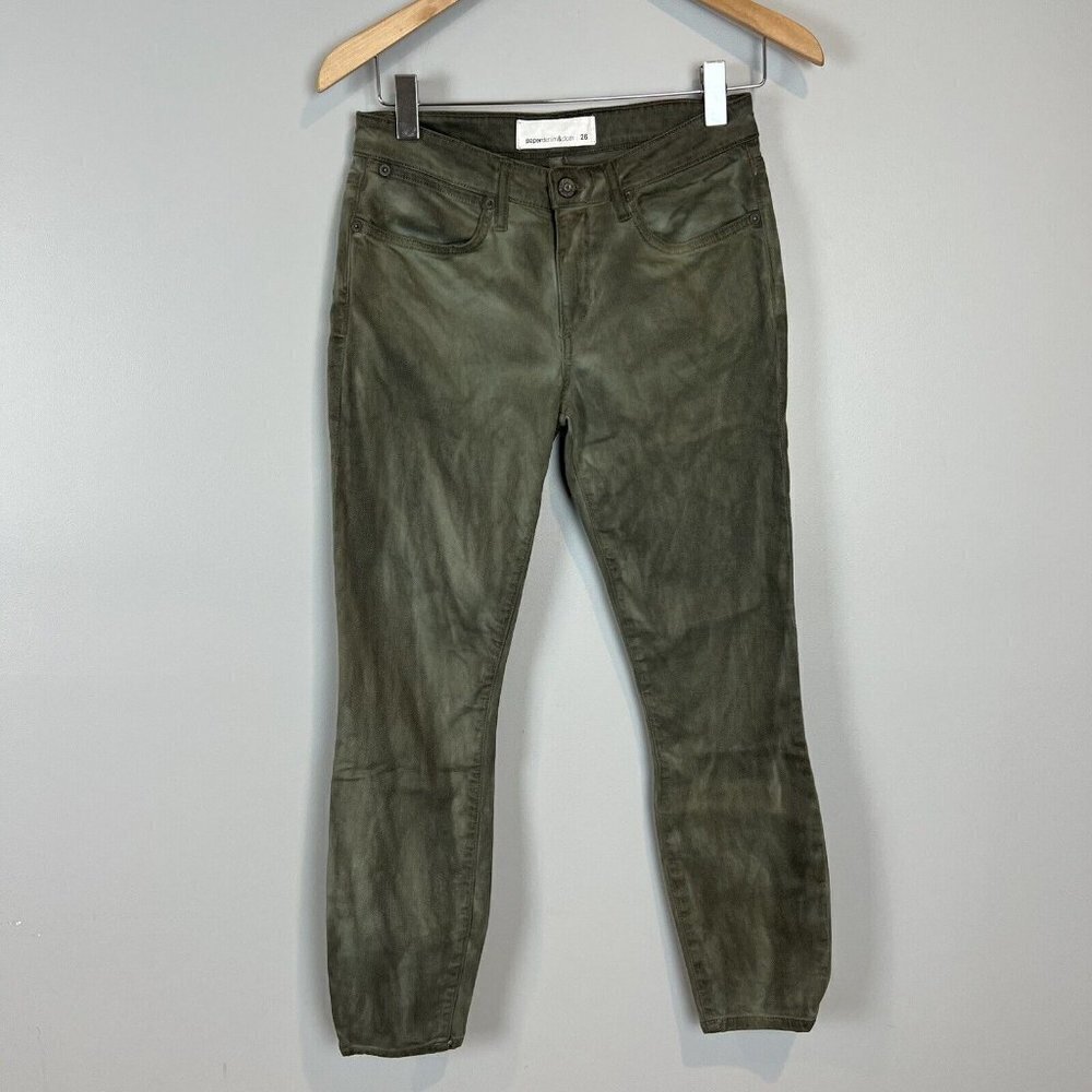 Paper Denim & Cloth 212 Skinny Crop Jeans Oil Pigment Wash size 26 NWT‎